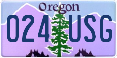 OR license plate 024USG