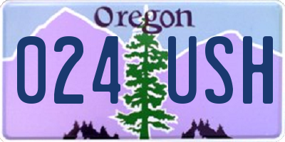 OR license plate 024USH