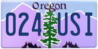 OR license plate 024USI