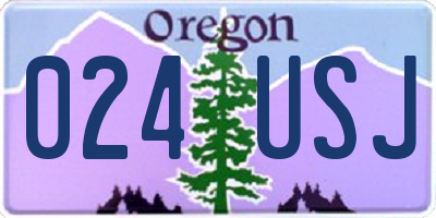 OR license plate 024USJ