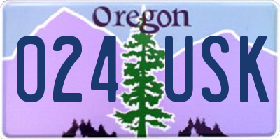 OR license plate 024USK