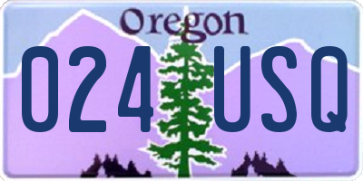 OR license plate 024USQ