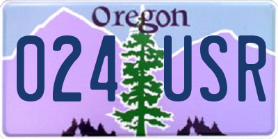 OR license plate 024USR