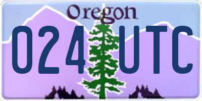 OR license plate 024UTC