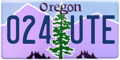 OR license plate 024UTE
