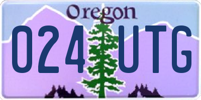 OR license plate 024UTG