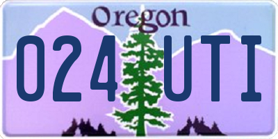 OR license plate 024UTI
