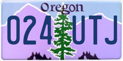 OR license plate 024UTJ