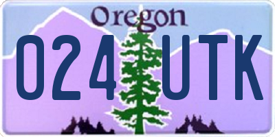 OR license plate 024UTK