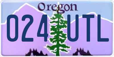 OR license plate 024UTL