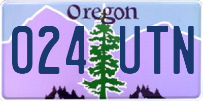 OR license plate 024UTN