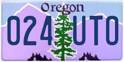 OR license plate 024UTO