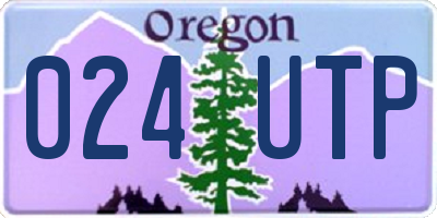 OR license plate 024UTP
