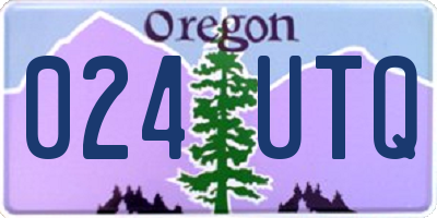 OR license plate 024UTQ