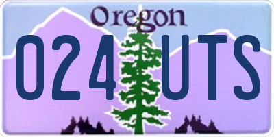 OR license plate 024UTS