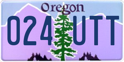 OR license plate 024UTT