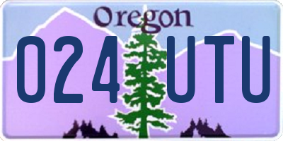 OR license plate 024UTU