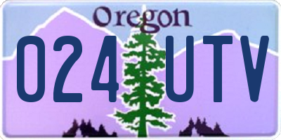 OR license plate 024UTV