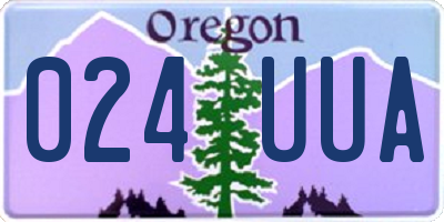 OR license plate 024UUA