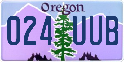 OR license plate 024UUB