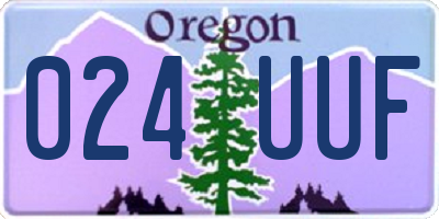 OR license plate 024UUF