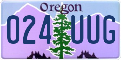 OR license plate 024UUG