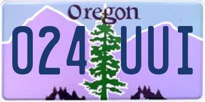 OR license plate 024UUI