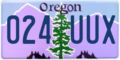 OR license plate 024UUX