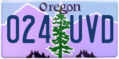 OR license plate 024UVD