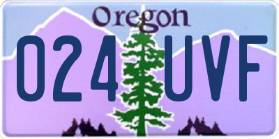 OR license plate 024UVF