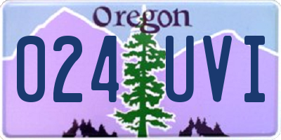 OR license plate 024UVI