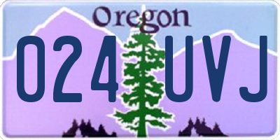 OR license plate 024UVJ
