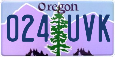 OR license plate 024UVK