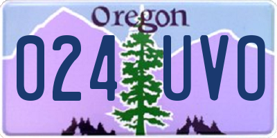OR license plate 024UVO