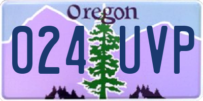 OR license plate 024UVP