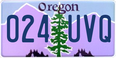 OR license plate 024UVQ