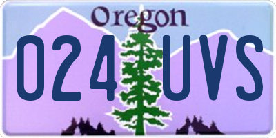 OR license plate 024UVS