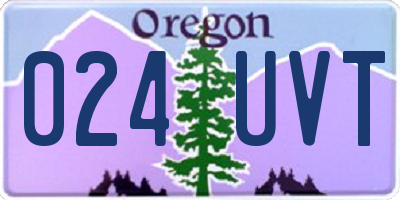 OR license plate 024UVT