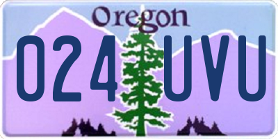 OR license plate 024UVU