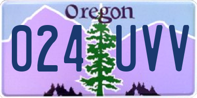 OR license plate 024UVV