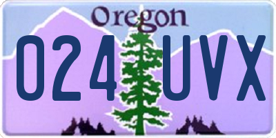 OR license plate 024UVX