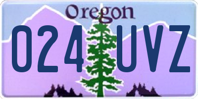 OR license plate 024UVZ