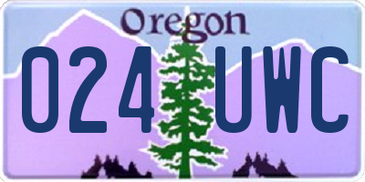 OR license plate 024UWC