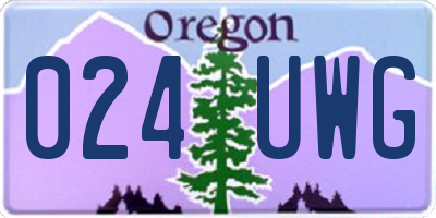 OR license plate 024UWG
