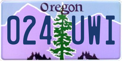 OR license plate 024UWI