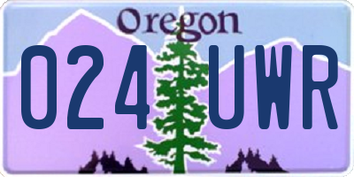 OR license plate 024UWR