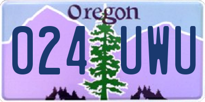 OR license plate 024UWU