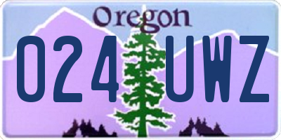OR license plate 024UWZ