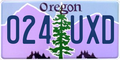 OR license plate 024UXD