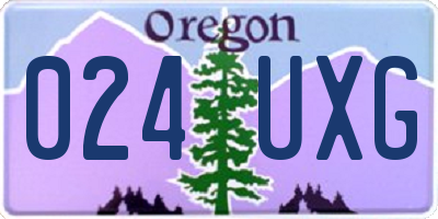 OR license plate 024UXG